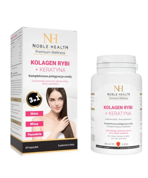 Noble Health Kolagen Rybi + Keratyna