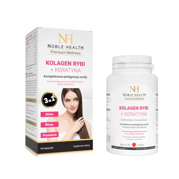 Noble Health Kolagen Rybi + Keratyna